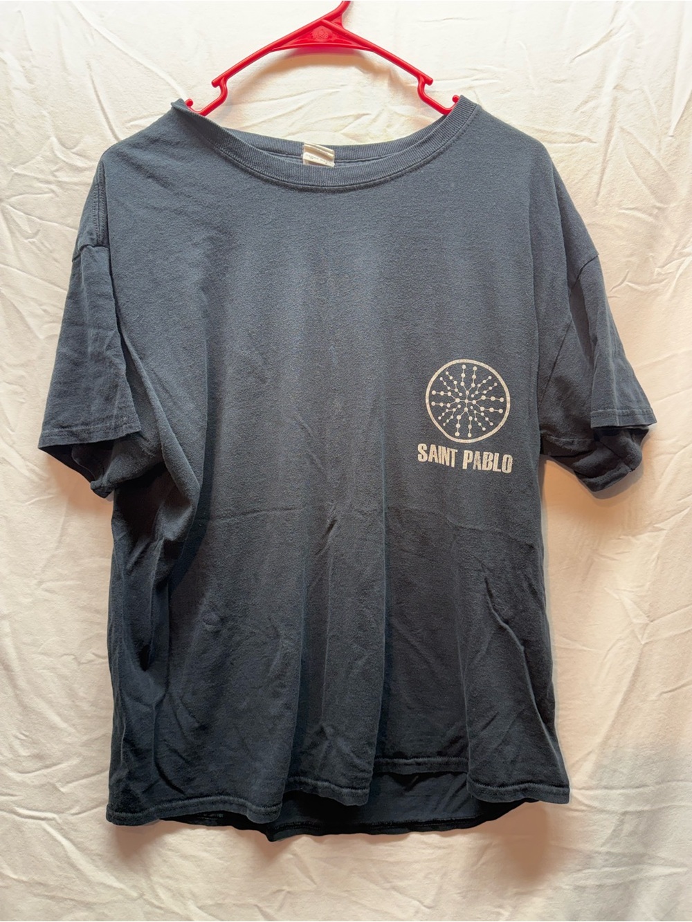 Kanye West Saint Pablo Graphic Tee Faded Black Oversized Tour Style Shirt